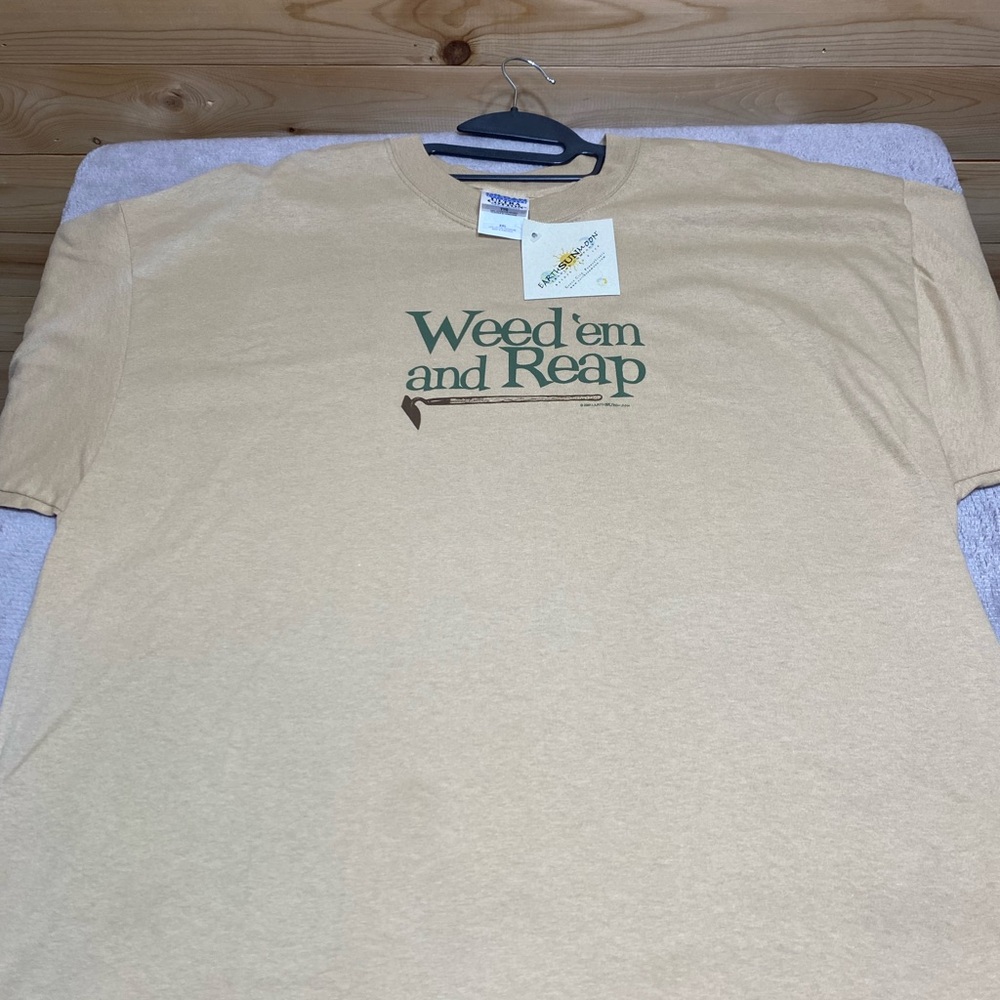 Vintage Earth Sun Moon Weed’Em And Reap T-Shirt Size 2XL NWT 2001